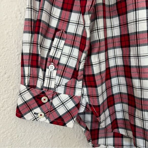 Talbots Classic Plaid Button Down Shirt Holiday NEW Plus Size 1X - Picture 8 of 9